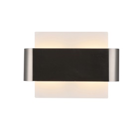 D0380  Damo Wall 2 Light Satin Nickel, White